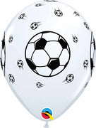 11 inch Soccer Balls Around Balloons with Helium and Hi Float