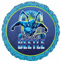 18 inch Blue Beetle Foil Balloon with Helium