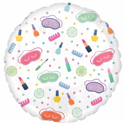 18 inch Spa Party Designs Birthday Balloons with Helium