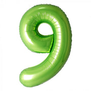 Jumbo Green Number 9 Balloons with Helium and Weight