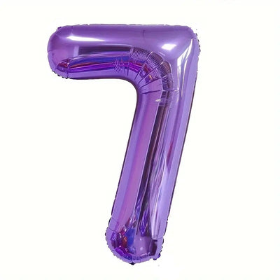 Jumbo Purple Number 7 Balloons with Helium and Weight