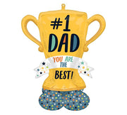 Fathers Day Trophy Airloonz Balloons AIR FILLED ONLY
