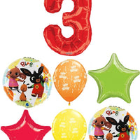 Bing and Friends Pick An Age Red Number Birthday Balloon Bouquet