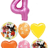 Bing and Friends Pick An Age Pink Number Birthday Balloon Bouquet
