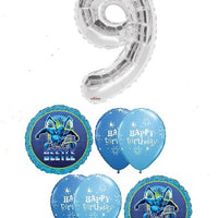 Blue Beetle Pick An Age Silver Number Birthday Balloons