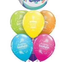 Disney Stitch Orbz Birthday Balloon Bouquet with Helium and Weight