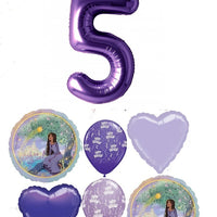 Disney Wish Purple Number Pick An Age Birthday Balloon Bouquet