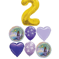 Disney Wish Birthday Gold Number Pick An Age Hearts Balloon Bouquet