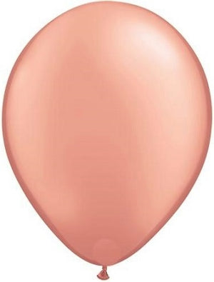 16 inch Pearl Metallic Rose Gold Balloon with Helium
