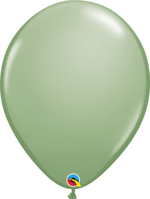 11 inch Qualtex Green Cactus Latex Balloon with Helium and Hi Float