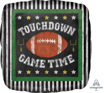 18 inch Football Touch Down Game Time Foil Balloon with Helium