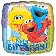 18 inch Sesame Street Happy Birthday Balloon with Helium