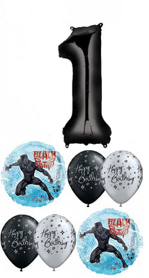 Black Panther Birthday Pick An Age Balloon Bouquet With Helium Weight