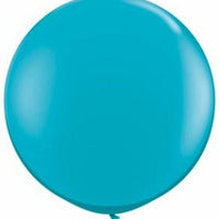 36 inch Round Robin Egg Blue Balloon with Helium and Weight