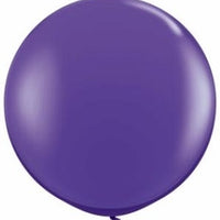 36 inch Round Purple Violet Balloon with Helium and Weight