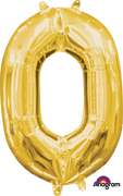 16 inch Gold Number 0 Balloon AIR FILLED ONLY