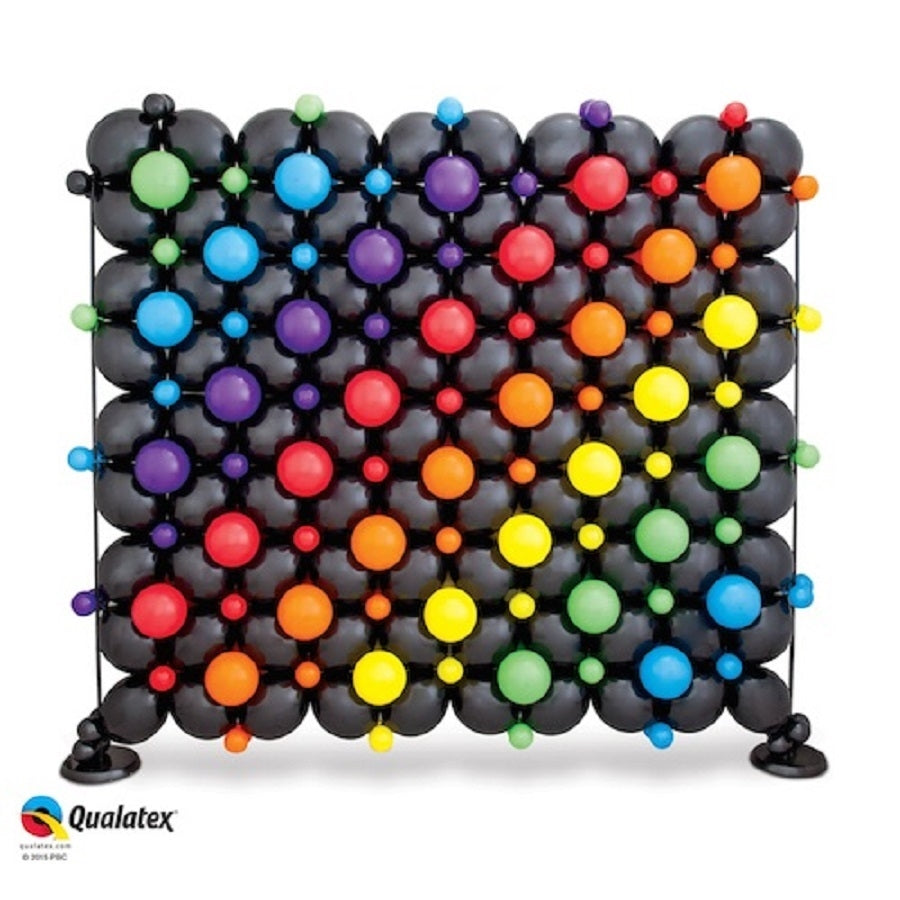 Black Rainbow Colours Links Balloon Wall