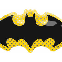 Batman Emblem Shape Foil Balloon with Helium and Weight