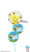 Get Well Bee Balloon Bouquet with Helium and Weight