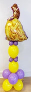 Disney Princess Birthday Belle Balloon Stand Up with Helium and Weight