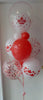 Canada Day Maple Leaf Confetti Balloons Bouquet