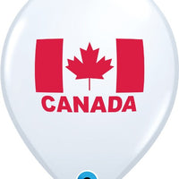 11 inch Canada Day Canadian Flag Balloons with Helium and Hi Float