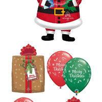 Christmas Santa Claus Presents Balloon Bouquet with Helium Weight