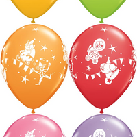 11 inch Circus Clown Balloons with Helium and Hi Float