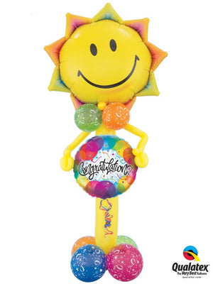 Congratulations Smiley Sun Balloon Stand Up