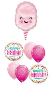 Cotton Candy Sprinkles Birthday Balloons Bouquet
