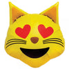 25 inch Emoticon Emoji Love Cat Head Foil Balloons