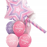 Ballerina Fairy Princess Wand Birthady Balloon Bouquet