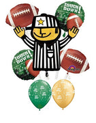 Football Referee Touchdown Birthday Balloon Bouquet with Helium Weight