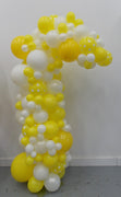 Garland Yellow Polka Dots White Balloons Arch