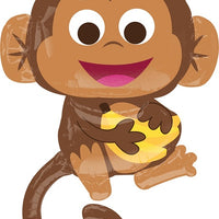 Jungle Animals Cute Monkey Balloon with Helium and Weight