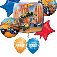Hot Wheels Birthday Balloon Bouquet with Helium and Weight