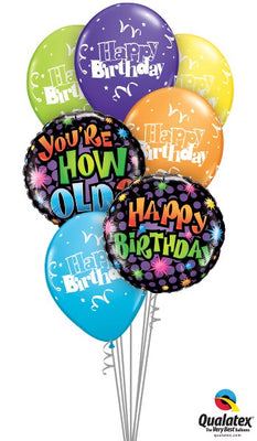 Your How Old Birthday Balloons Bouquet