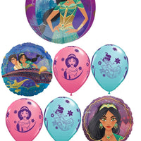 Jasmine Aladdin Orbz Party Balloon Bouquet with Helium and Weight