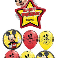 Mickey Mouse Personalize Name Happy Birthday Balloon Bouquet