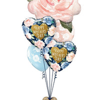 Mothers Day Water Colour Floral Flowers Balloons Bouquet