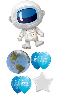 Outer Space Astronaut Earth Birthday Balloon Bouquet Helium Weight