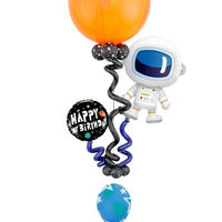Outer Space Astronaut Birthday Balloon Bouquet Stand Up