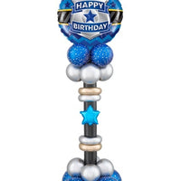 Police Birthday Balloon Stand Up with Helium and Weight