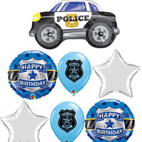 Police Car Happy Birthday Balloon Bouquet