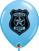 11 inch Police Car Badge Balloons with Helium and Hi Float