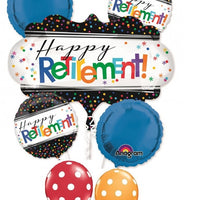 Retirement Dots Balloon Bouquet with Helium and Weight