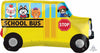 School Bus Shape Foil Balloon with Helium Weight