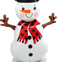 55 inch Christmas Snowman Greeter Airloonz Balloons AIR FILLED ONLY