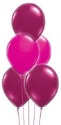 Solid Colour Balloons Bouquet of 5 with Helum and Weight