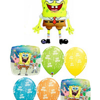 SpongeBob Squarepants Birthday Balloon Bouquet with Helium and Weight